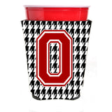 Monogram - Houndstooth Initial O Red Solo Cup Beverage Insulator Hugger Cj1021O-Rsc