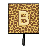 Caroline'S Treasures Cj1025-Bsh4 Letter B Initial Monogram-Giraffe Leash Holder Or Key Hook, Small, Multicolor