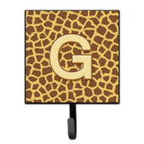 Caroline'S Treasures Cj1025-Gsh4 Letter G Initial Monogram-Giraffe Leash Holder Or Key Hook, Small, Multicolor