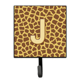 Caroline'S Treasures Cj1025-Jsh4 Letter J Initial Monogram-Giraffe Leash Holder Or Key Hook, Small, Multicolor