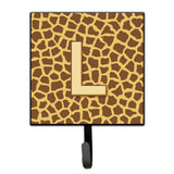Caroline'S Treasures Cj1025-Lsh4 Letter L Initial Monogram-Giraffe Leash Holder Or Key Hook, Small, Multicolor