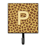 Caroline'S Treasures Cj1025-Psh4 Letter P Initial Monogram-Giraffe Leash Holder Or Key Hook, Small, Multicolor