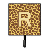 Caroline'S Treasures Cj1025-Rsh4 Letter R Initial Monogram-Giraffe Leash Holder Or Key Hook, Small, Multicolor