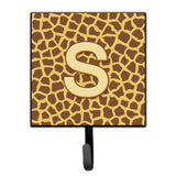 Caroline'S Treasures Cj1025-Ssh4 Letter S Initial Monogram-Giraffe Leash Holder Or Key Hook, Small, Multicolor