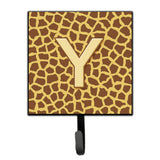 Caroline'S Treasures Cj1025-Ysh4 Letter Y Initial Monogram-Giraffe Leash Holder Or Key Hook, Small, Multicolor