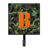 Caroline'S Treasures Cj1030-Bsh4 Letter B Initial Monogram-Camo Green Leash Holder Or Key Hook, Small, Multicolor