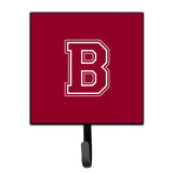 Caroline'S Treasures Cj1032-Bsh4 Letter B Initial Monogram-Maroon And White Leash Holder Or Key Hook, Small, Multicolor