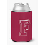 Caroline'S Treasures Cj1032-Fcc Letter F Initial Monogram-Maroon And White Can Or Bottle Koozie Hugger, Multicolor