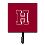 Caroline'S Treasures Cj1032-Hsh4 Letter H Initial Monogram-Maroon And White Leash Holder Or Key Hook, Small, Multicolor