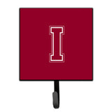 Caroline'S Treasures Cj1032-Ish4 Letter I Initial Monogram-Maroon And White Leash Holder Or Key Hook, Small, Multicolor