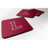 Caroline'S Treasures Cj1032-Lfc Monogram-Maroon And White Foam Coasters (Set Of 4), Initial Letter L, 3.5 H X 3.5 W, M