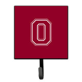 Caroline'S Treasures Cj1032-Osh4 Letter O Initial Monogram-Maroon And White Leash Holder Or Key Hook, Small, Multicolor