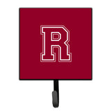 Caroline'S Treasures Cj1032-Rsh4 Letter R Initial Monogram-Maroon And White Leash Holder Or Key Hook, Small, Multicolor