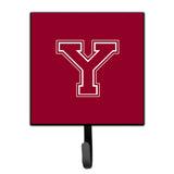 Caroline'S Treasures Cj1032-Ysh4 Letter Y Initial Monogram-Maroon And White Leash Holder Or Key Hook, Small, Multicolor