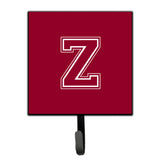 Caroline'S Treasures Letter Z Initial Monogram-Maroon And White Leash Holder Or Key Hooks, Small, Multicolor