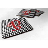 Caroline'S Treasures Cj1035-Bfc Letter B Monogram-Houndstooth Foam Coasters (Set Of 4), 3.5 H X 3.5 W, Multicolor