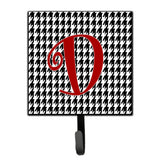 Caroline'S Treasures Cj1035-Dsh4 Letter D Initial Monogram-Hounds Tooth Black Leash Holder Or Key Hook, Small, Multicolor