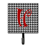 Caroline'S Treasures Cj1035-Hsh4 Letter H Initial Monogram-Hounds Tooth Black Leash Holder Or Key Hook, Small, Multicolor