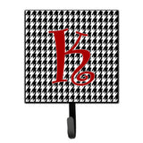 Caroline'S Treasures Cj1035-Ksh4 Letter K Initial Monogram-Hounds Tooth Black Leash Holder Or Key Hook, Small, Multicolor