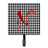 Caroline'S Treasures Cj1035-Nsh4 Letter N Initial Monogram-Hounds Tooth Black Leash Holder Or Key Hook, Small, Multicolor