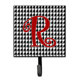 Caroline'S Treasures Cj1035-Rsh4 Letter R Initial Monogram-Hounds Tooth Black Leash Holder Or Key Hook, Small, Multicolor