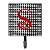 Caroline'S Treasures Cj1035-Ssh4 Letter S Initial Monogram-Hounds Tooth Black Leash Holder Or Key Hook, Small, Multicolor