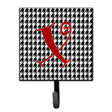 Caroline'S Treasures Cj1035-Xsh4 Letter X Initial Monogram-Hounds Tooth Black Leash Holder Or Key Hook, Small, Multicolor