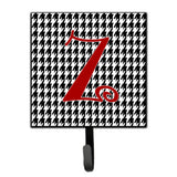 Caroline'S Treasures Cj1035-Zsh4 Letter Z Initial Monogram-Hounds Tooth Black Leash Holder Or Key Hook, Small, Multicolor