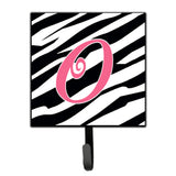 Caroline'S Treasures Cj1037-Osh4 Letter O Initial Monogram-Zebra Stripe And Pink Leash Holder Or Key Hook, Small, Multicolor