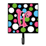Caroline'S Treasures Cj1038-Hsh4 Letter H Initial Monogram-Polka Dots And Pink Leash Holder Or Key Hook, Small, Multicolor