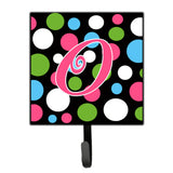 Caroline'S Treasures Cj1038-Osh4 Letter O Initial Monogram-Polka Dots And Pink Leash Holder Or Key Hook, Small, Multicolor
