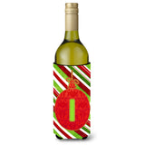 Christmas Oranment Holiday Initial Letter I Wine Bottle Beverage Insulator Beverage Insulator Hugger