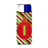 Christmas Oranment Holiday Monogram Initial Letter I Ultra Beverage Insulators For Slim Cans Cj1039-Imuk