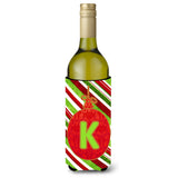 Christmas Oranment Holiday Initial Letter K Wine Bottle Beverage Insulator Beverage Insulator Hugger