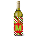 Christmas Oranment Holiday Initial Letter M Wine Bottle Beverage Insulator Beverage Insulator Hugger