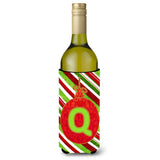 Christmas Oranment Holiday Initial Letter Q Wine Bottle Beverage Insulator Beverage Insulator Hugger