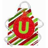 Caroline'S Treasures Cj1039-Uapron Christmas Ornament Holiday Initial Letter U Apron, Large, Multicolor
