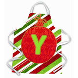 Caroline'S Treasures Cj1039-Yapron Christmas Ornament Holiday Initial Letter Y Apron, Large, Multicolor