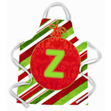 Caroline'S Treasures Cj1039-Zapron Christmas Ornament Holiday Initial Letter Z Apron, Large, Multicolor