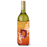 Halloween Ghosts Initial Letter D Wine Bottle Beverage Insulator Beverage Insulator Hugger