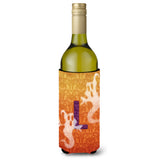 Halloween Ghosts Monogram Initial Letter L Wine Bottle Beverage Insulator Beverage Insulator Hugger