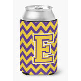 Caroline'S Treasures Cj1041-Ecc Letter E Chevron Purple And Gold Can Or Bottle Hugger, Multicolor