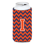 Letter I Chevron Orange Blue Tall Boy Beverage Insulator Hugger Cj1042-Itbc