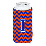 Letter I Chevron Orange And Blue Tall Boy Beverage Insulator Hugger Cj1044-Itbc