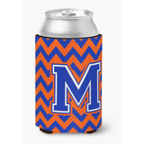 Caroline'S Treasures Cj1044-Mcc Letter M Chevron Orange And Blue Can Or Bottle Hugger, Multicolor