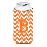 Caroline'S Treasures Cj1046-Btbc Letter B Chevron Orange And White Tall Boy Koozie Hugger, Multicolor