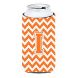 Letter I Chevron Orange And White Tall Boy Beverage Insulator Hugger Cj1046-Itbc