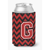 Caroline'S Treasures Cj1047-Gcc Letter G Chevron Black And Red Can Or Bottle Hugger, Multicolor