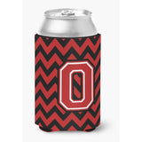 Caroline'S Treasures Cj1047-Occ Letter O Chevron Black And Red Can Or Bottle Hugger, Multicolor