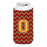 Letter O Chevron Garnet And Gold Tall Boy Beverage Insulator Hugger Cj1048-Otbc